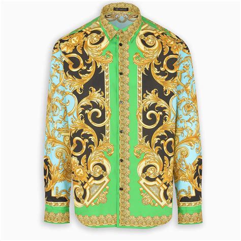 Versace Green Shirts for Men for sale 